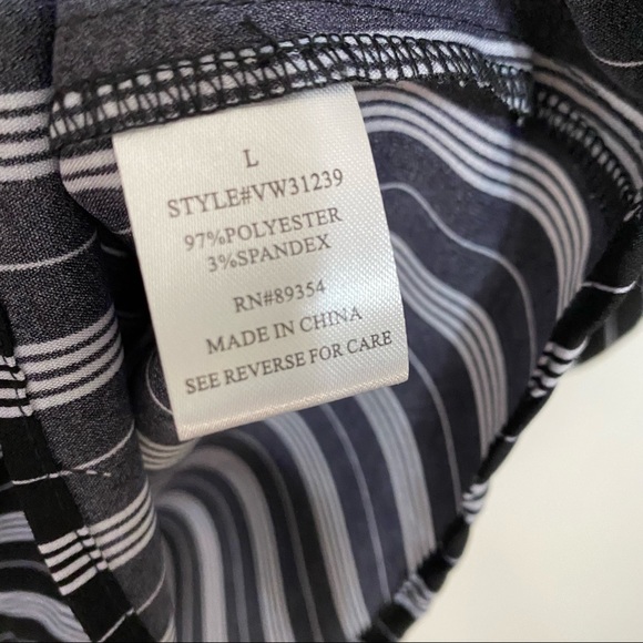 Adrienne Vittadini Black w/White Striped Top - Picture 2 of 9